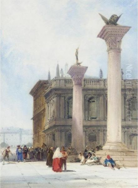 St. Mark's Square, Venice Oil Painting by William Callow