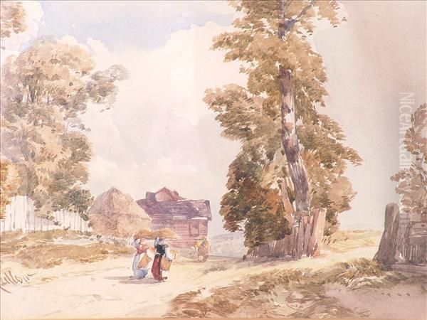 Road To The Farm Oil Painting by William Callow