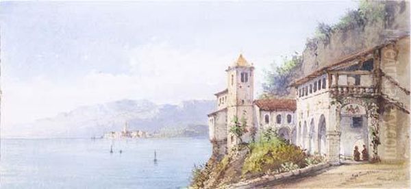 Paesaggio Lacustre Oil Painting by Gabriele Carelli