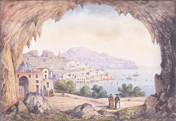 Amalfi Dai Cappuccini Oil Painting by Gabriele Carelli