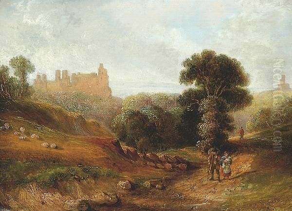 St Donat's Castle, Glamorganshire Oil Painting by Thomas Gainsborough