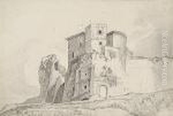 Ruins Of The Chateau De Robert-de-diables Oil Painting by John Sell Cotman