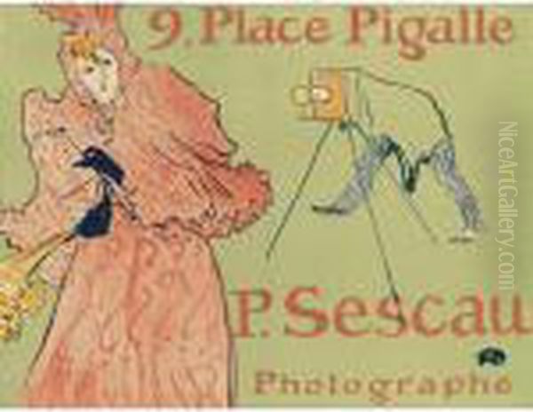 Le Photographe Sescau (d. 353; A. 69; Adr. 59; W. P22) Oil Painting by Henri De Toulouse-Lautrec