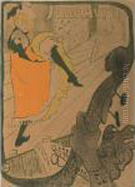 Jane Avril (d. 345; A. 12; W. P6; Adr. 11) Oil Painting by Henri De Toulouse-Lautrec