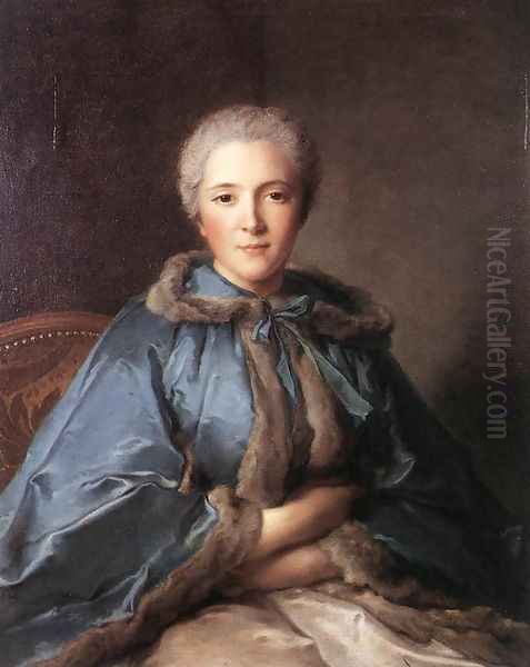 Comtesse de Tillieres 1750 Oil Painting by Jean-Marc Nattier