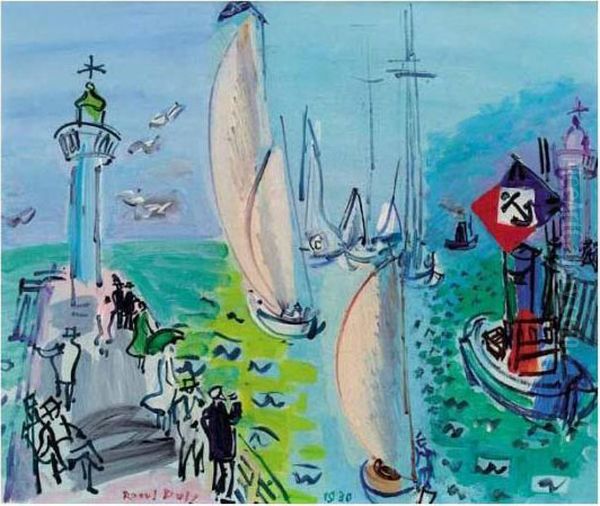 La Rentree Des Regattes Oil Painting by Raoul Dufy