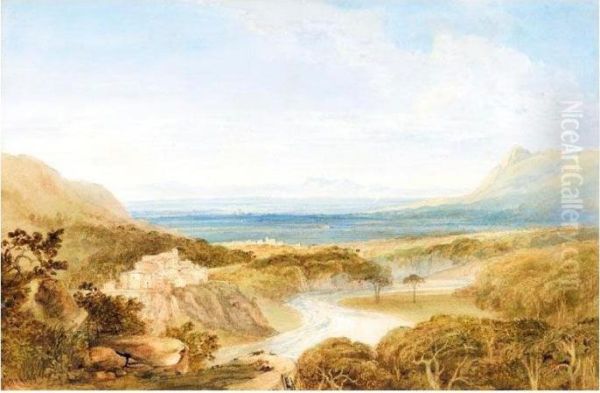 View Of Terni Looking Toward Perugia Oil Painting by Anthony Vandyke Copley Fielding