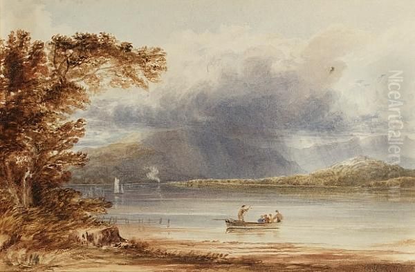 Ullswater, Cumberland Oil Painting by Anthony Vandyke Copley Fielding