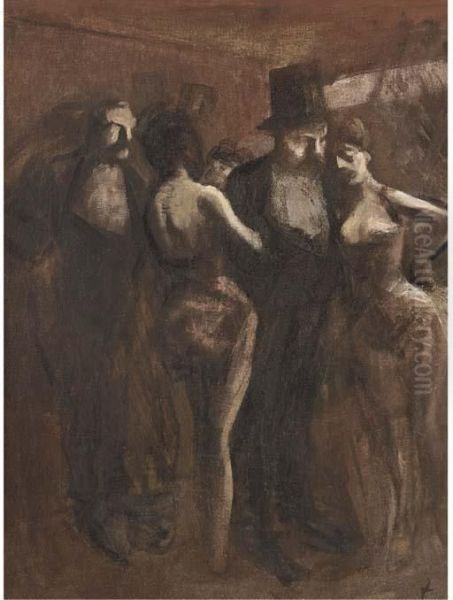 Apres Le Spectacle Oil Painting by Jean-Louis Forain