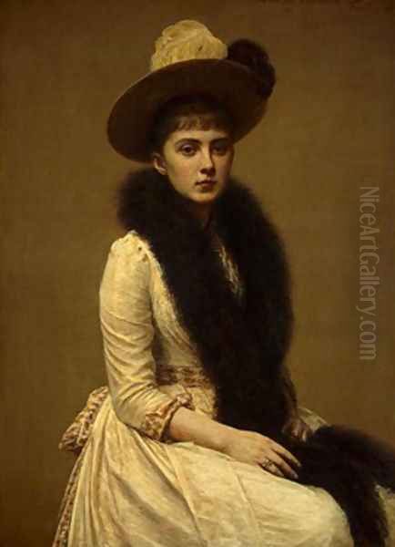 Portrait of Sonia Oil Painting by Ignace Henri Jean Fantin-Latour