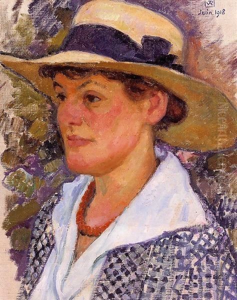 Portrait of a Woman Oil Painting by Theo van Rysselberghe