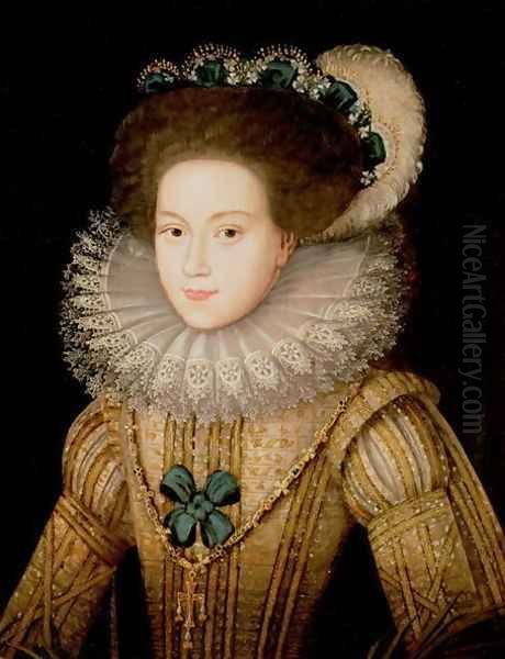 Portrait of a Lady, possibly Mary Queen of Scots 1542-87 Oil Painting by William