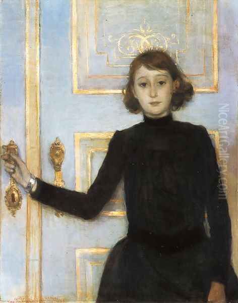 Portrait of Marguerite van Mons Oil Painting by Theo van Rysselberghe