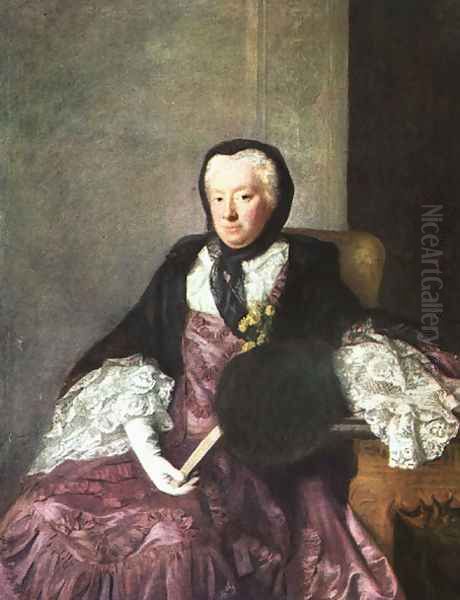 Mrs. Martin 1761 Oil Painting by Allan Ramsay