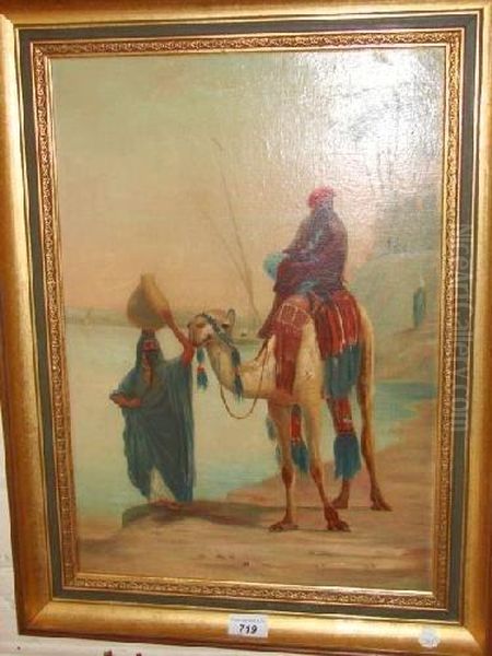 In Gilt Frame Oil Painting by Frederick Goodall