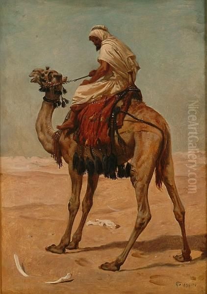 An Arab Scout Oil Painting by Frederick Goodall