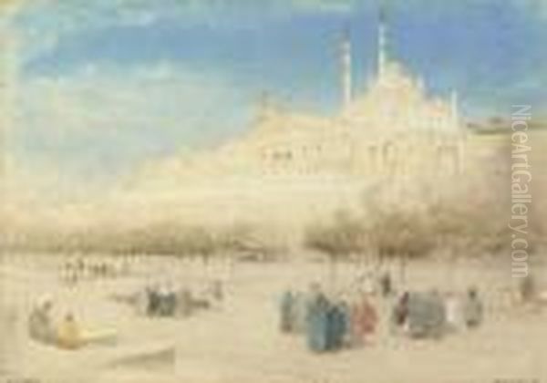 The Citadel, Cairo, Egypt Oil Painting by Albert Goodwin