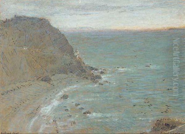 Hartland Point, North Devon Oil Painting by Albert Goodwin