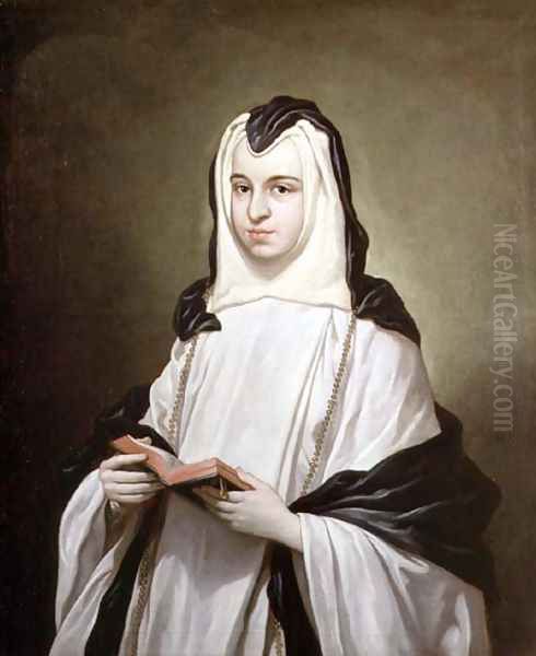 Portrait of a nun, 1750 Oil Painting by Antonio Gonzalez Ruiz