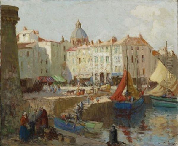 Off To The Market, La Rochelle by William Lee Hankey