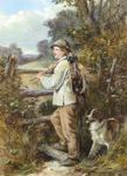 Young Gamekeeper Oil Painting by James Jnr Hardy