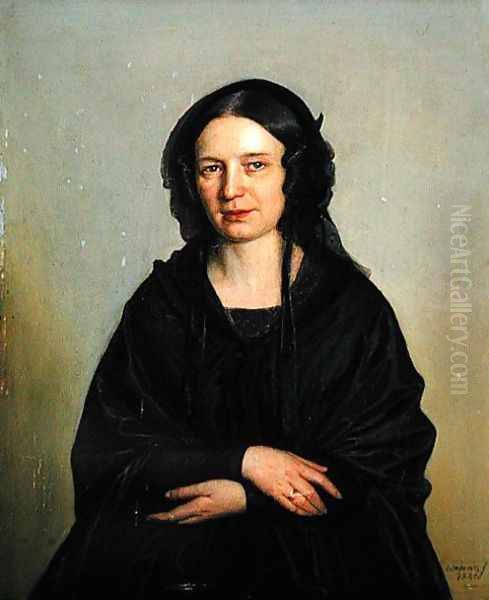 Mary Kramer (1797-1871), 1845 Oil Painting by Friedrich Wasmann