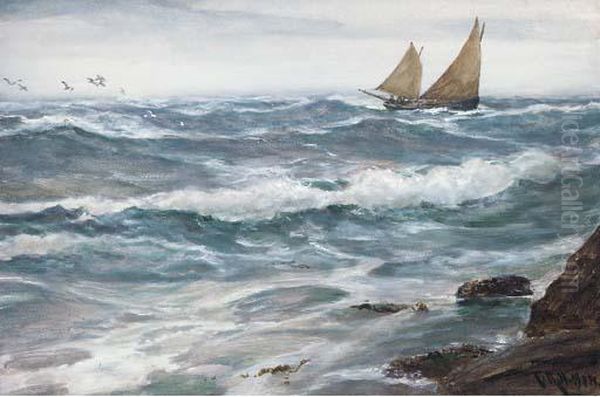 The Rolling Sea Oil Painting by Charles Napier Hemy