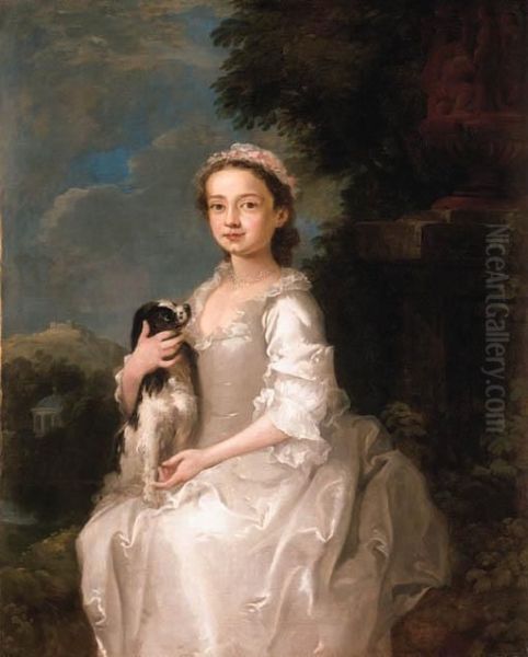 Portrait Of A Young Girl Oil Painting by William Hogarth