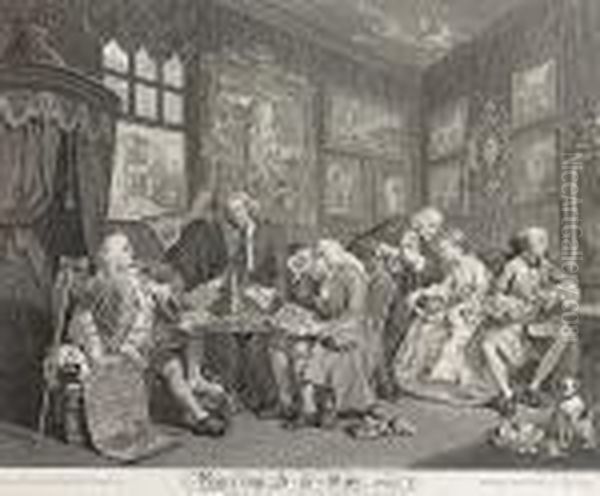 Marriage-a-la-mode (paulson 158/163) Oil Painting by William Hogarth