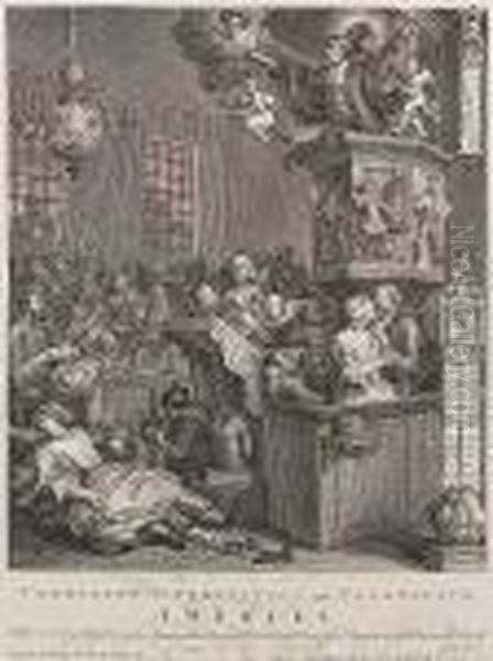 Credulity, Superstition And Fanaticism - A Medley (paulson 210) Oil Painting by William Hogarth