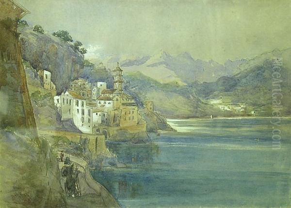 Atrani Oil Painting by James Holland