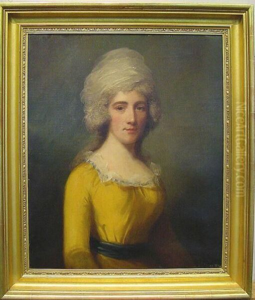 Portrait Of Mrs. Gregory Oil Painting by John Hoppner