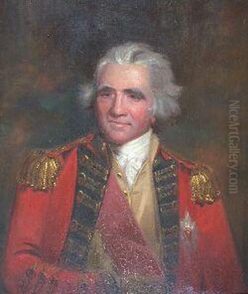 Half Length Portrait Of Sir Ralph Abercrombie Oil Painting by John Hoppner