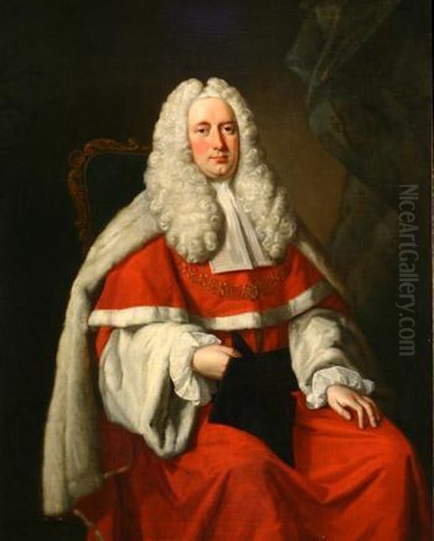 Portrait Of Right Hon. Sir Thomas Parker Oil Painting by Thomas Hudson