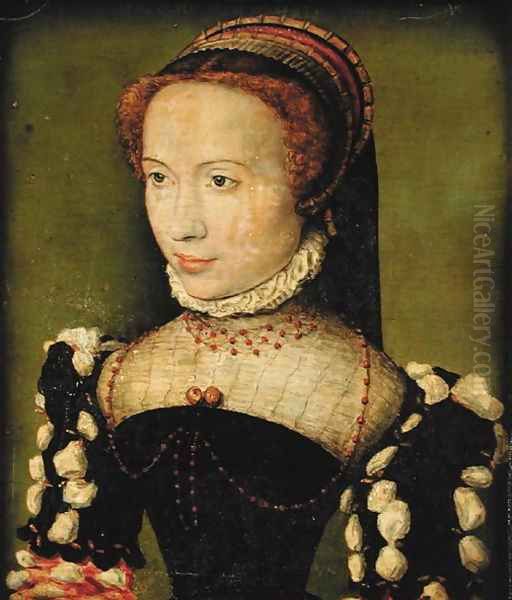 Portrait presumed to be Gabrielle de Rochechouart (1530-80) c.1548 Oil Painting by Corneille De Lyon