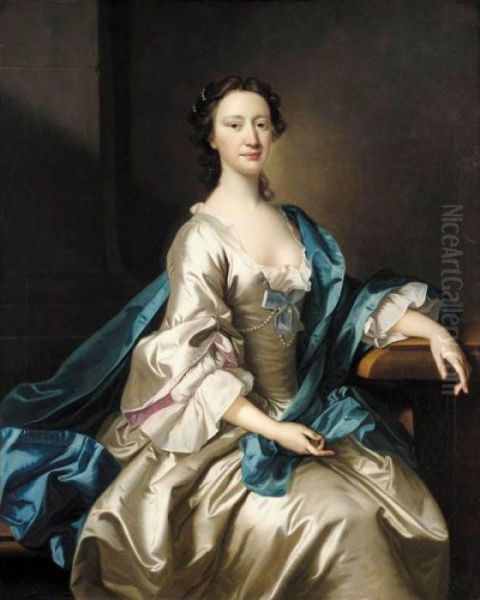 Portrait Of A Lady Oil Painting by Thomas Hudson