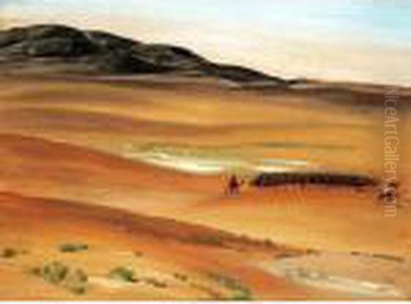 Caravan In The Sahara Oil Painting by Alexander Evgenievich Yakovlev