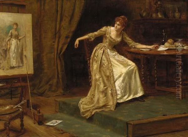 The Artist's Model Oil Painting by George Goodwin Kilburne