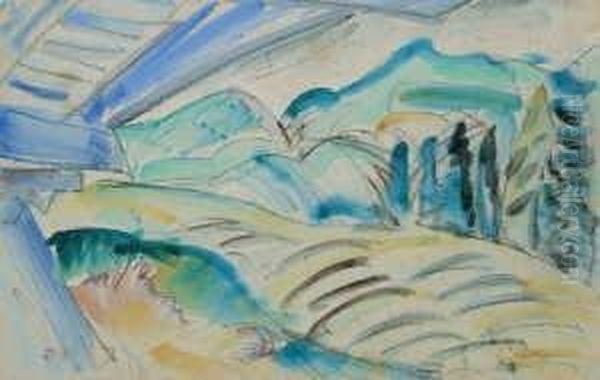 Berglandschaft Von Davos Oil Painting by Ernst Ludwig Kirchner