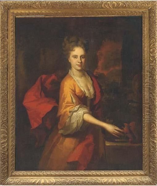 Portrait Of Miss Lawrence Oil Painting by Sir Godfrey Kneller