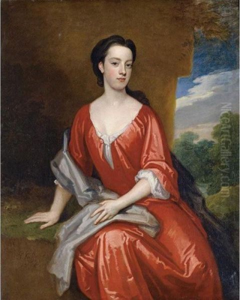 Portrait Of Meliora Fitch, Later Mrs. Portman Oil Painting by Sir Godfrey Kneller