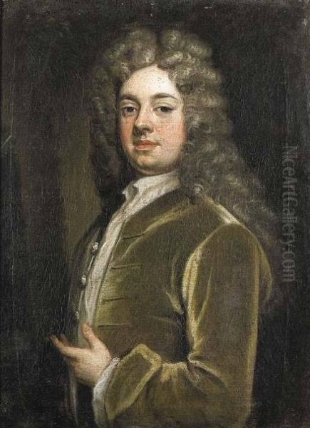 Portrait Of Edmund Dunch Oil Painting by Sir Godfrey Kneller