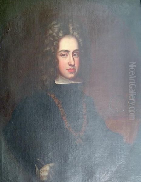 Portrait Of A Nobleman Oil Painting by Sir Godfrey Kneller