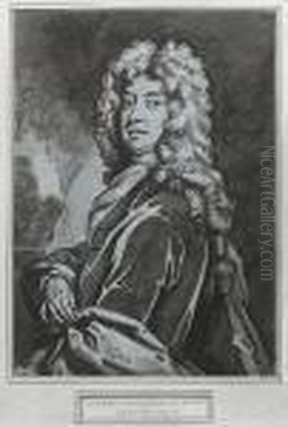 Half-length Portrait Of Algernon Capel, 2nd Earl Of Essex Oil Painting by Sir Godfrey Kneller