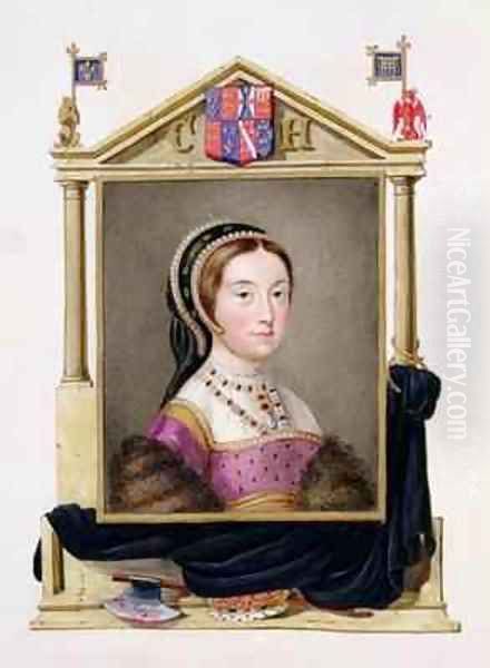 Portrait of Catherine Howard 5th Queen of Henry VIII from Memoirs of the Court of Queen Elizabeth Oil Painting by Sarah Countess of Essex