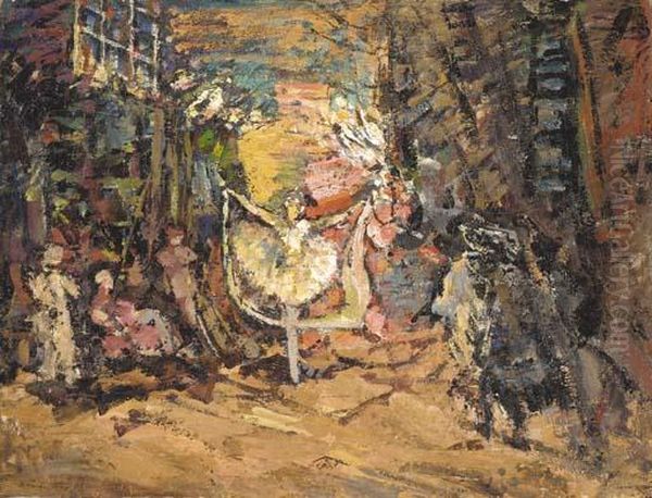 Stage Design For Don Quixote Oil Painting by Konstantin Alexeievitch Korovin