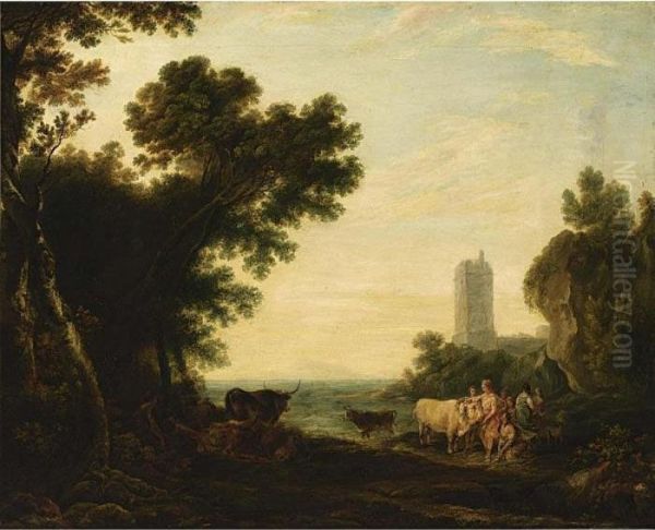 The Rape Of Europa Oil Painting by Claude Lorrain (Gellee)