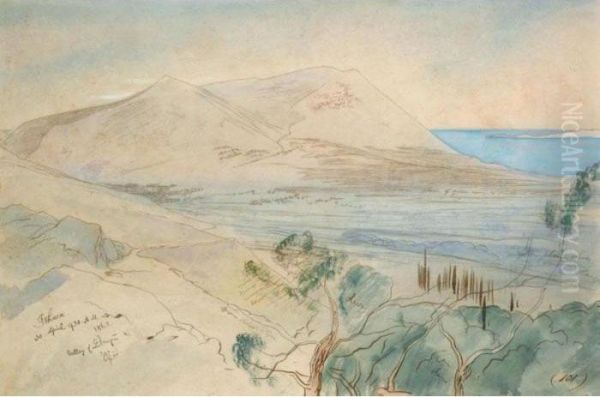 Ithaca, Ionian Islands Oil Painting by Edward Lear