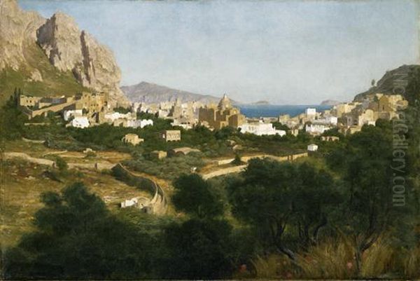 Capri - Sunrise Oil Painting by Frederick Leighton