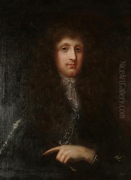 Portrait Of A Gentleman, 
Traditionally Identified As Prince Rupert, Half-length, In Armour And A 
Lawn Collar Oil Painting by Sir Peter Lely